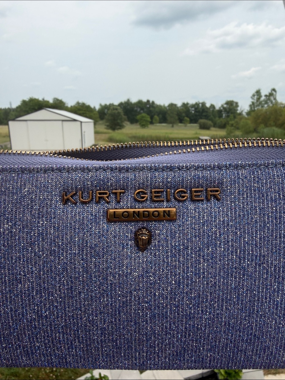 Kurt Geiger Pastel Shimmering Purple Shoulder Bag - Picture 4 of 4